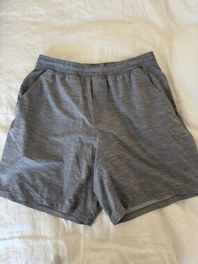 lululemon athletica Men's Heathered Grey Athletic Shorts